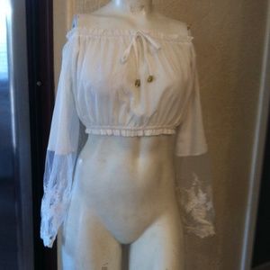 Off shoulder crop top